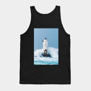 Old Lighthouse In The Storm Tank Top